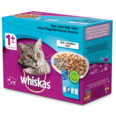 Whiskas Adult Fish Selection In Jelly 12x100gr