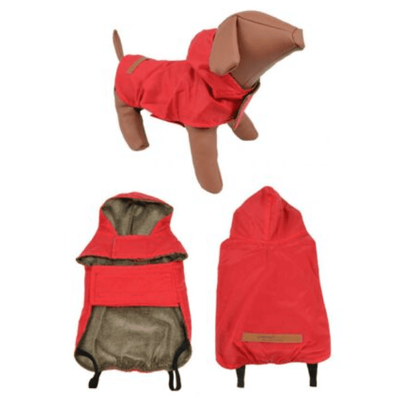 WoofModa Waterproof Red Jacket M