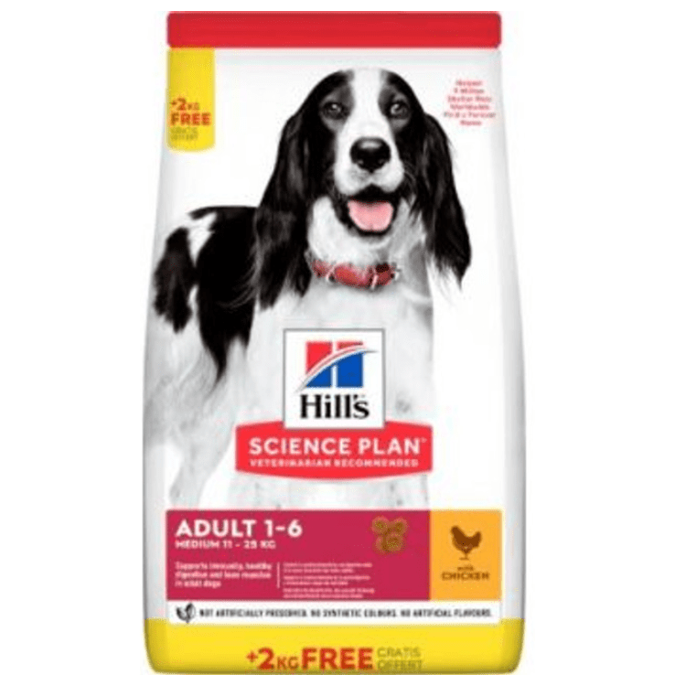 Hill's Science Plan Adult Dog Medium Chicken 14kg+ Bonus Bag