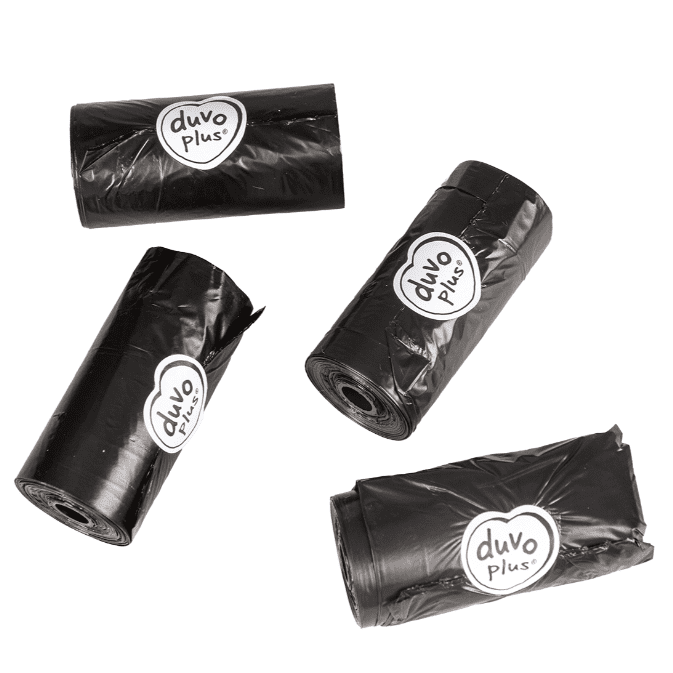 Duvo+ Poo Bags Classic Black 16 Rolls / 20 Bags